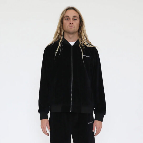 noon goons sprint velour track top black 3