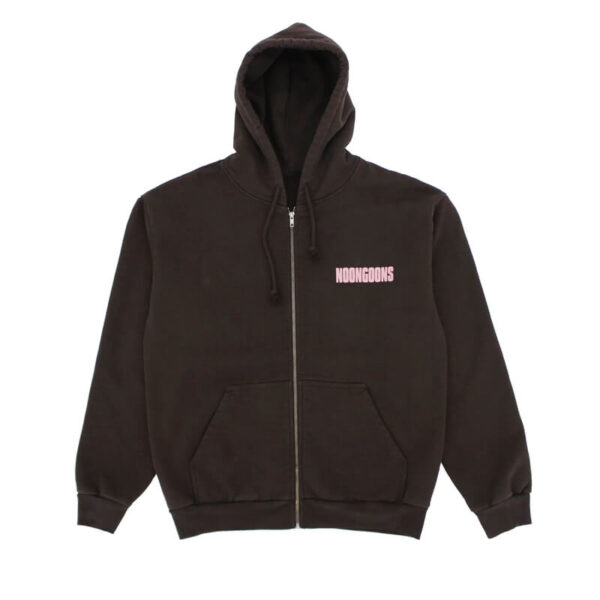 noon goons youth zip hoodie brown 1