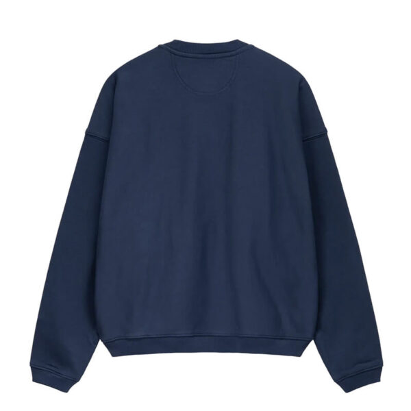 stussy relaxed oversized crew navy 2