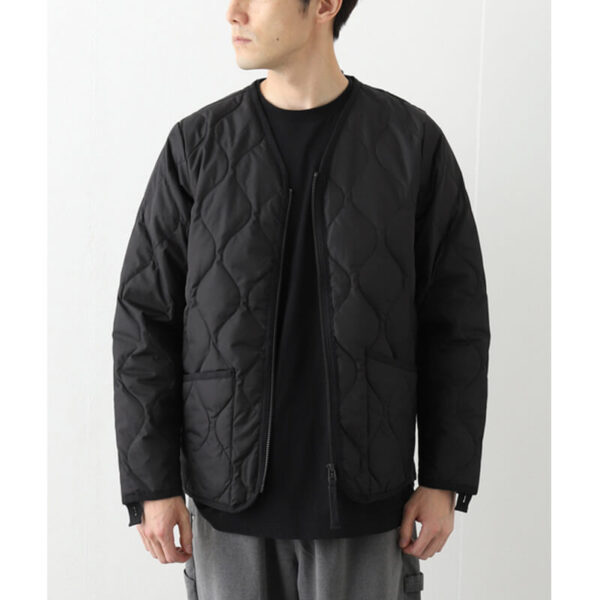 taion military zip v neck jacket black 3
