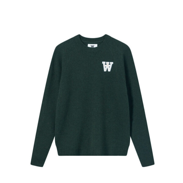 WOOD WOOD Jersey Kevin Lambswool - Forest Green