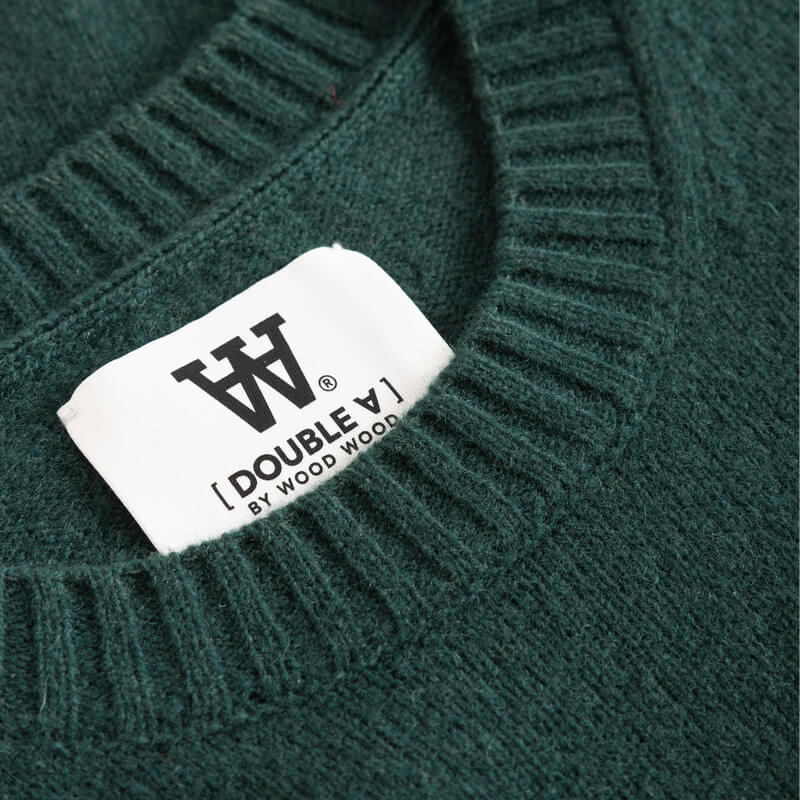 WOOD WOOD Kevin Lambswool Jumper Forest Green | TheRoom
