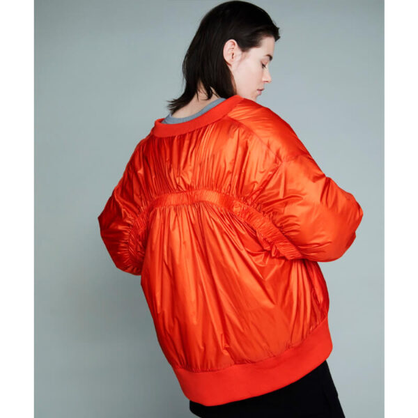 Padding Rib Blouson - Orange