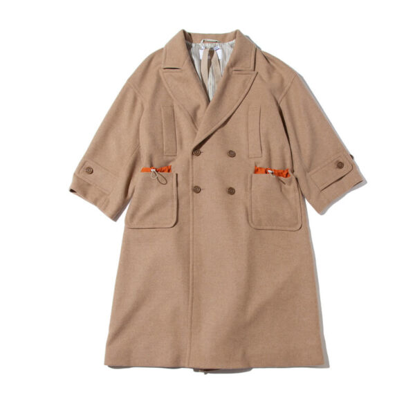 FCE water repellent wool coat khaki 1