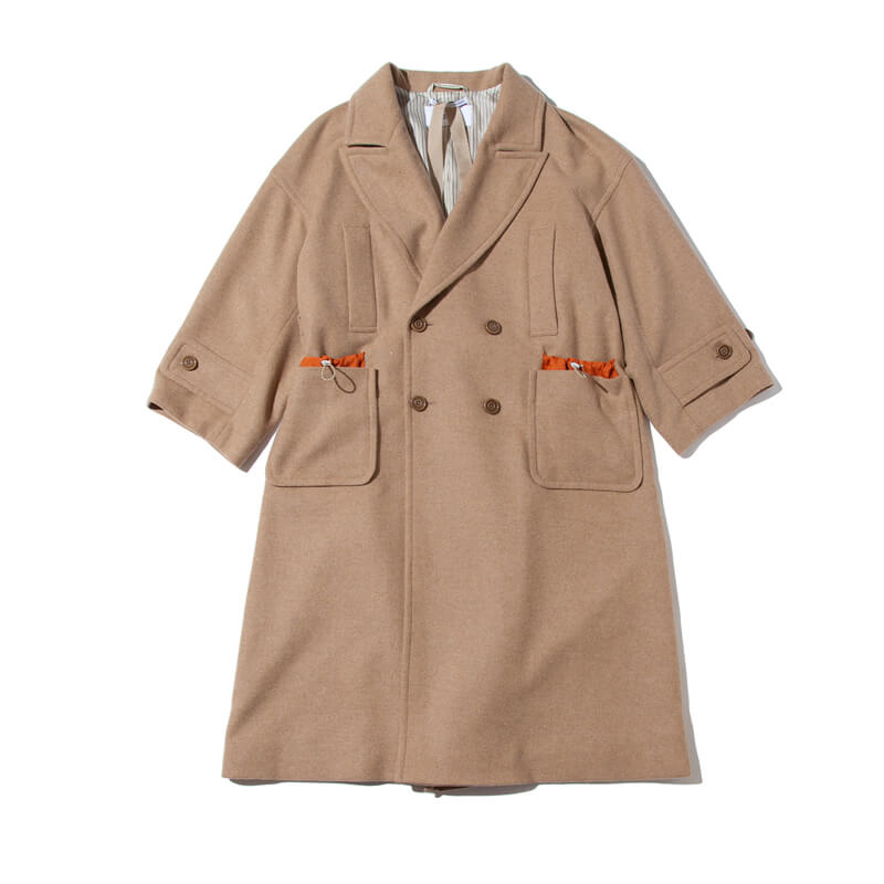 Water Repellent Wool Coat Beige