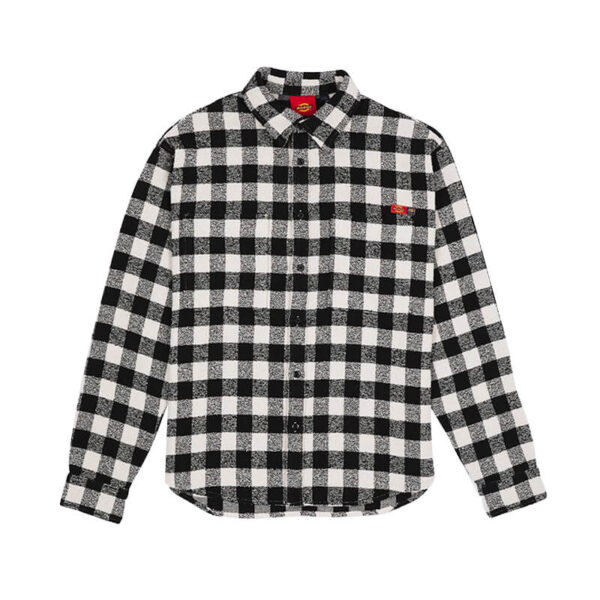 OC X DICKIES tweed shirt black check 1