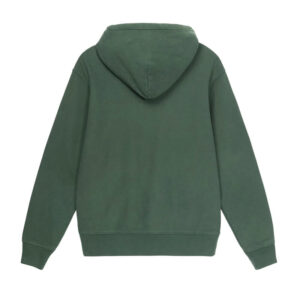 STUSSY overdyed stock logo hoodie forest 2