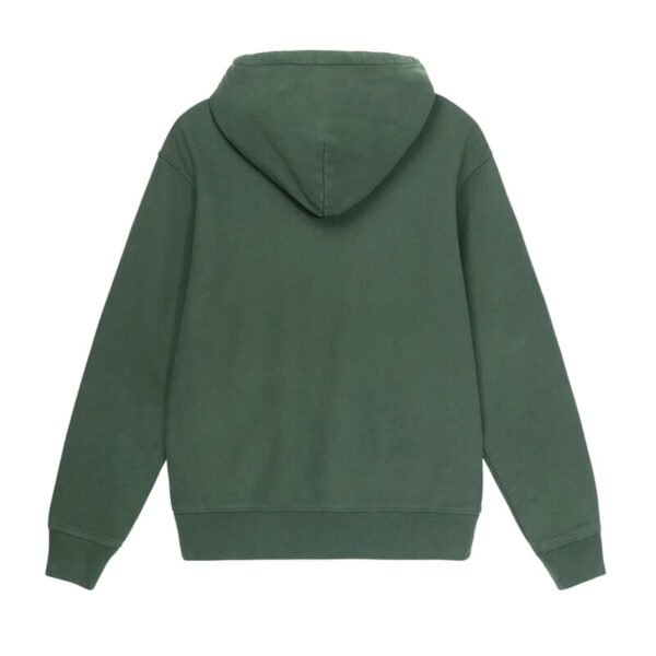 STUSSY overdyed stock logo hoodie forest 2