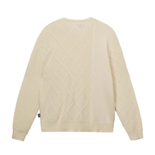 STUSSY patchwork sweater beige 2