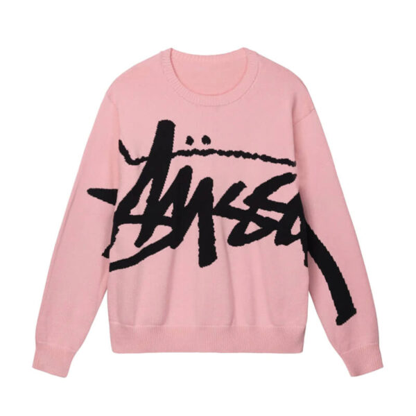 STUSSY stock sweater pink 1