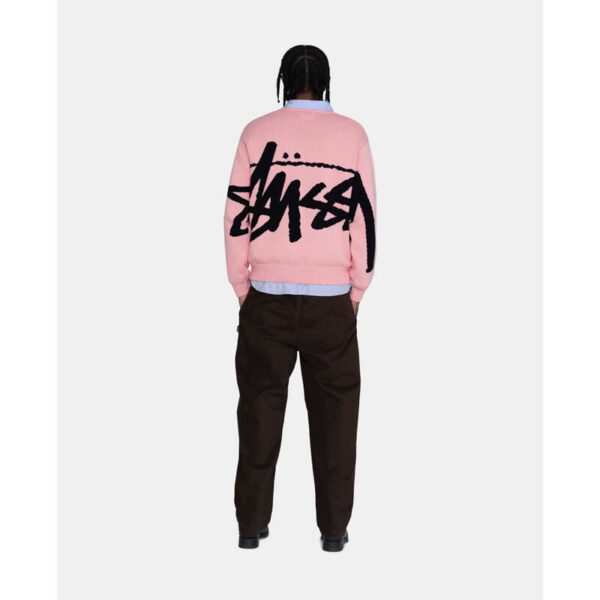 STUSSY stock sweater pink 4