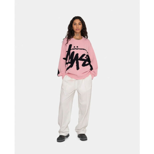 STUSSY stock sweater pink 5