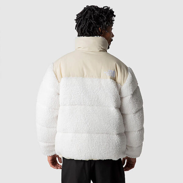 TNF high pile nuptse jacket gardenia white 5