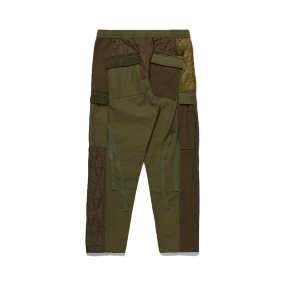 maharishi upcycled cargo track pants olive 2