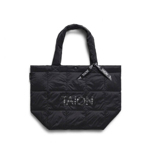 taion bicolor down tote black 1