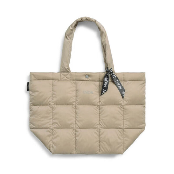 taion lunch down tote M beige 1