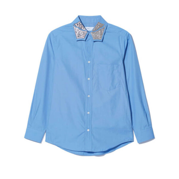 toga cotton typewritter shirt light blue 1
