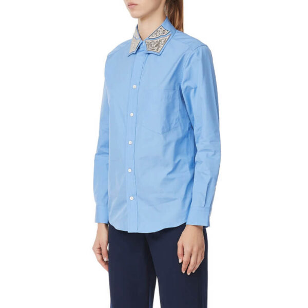 toga cotton typewritter shirt light blue 4