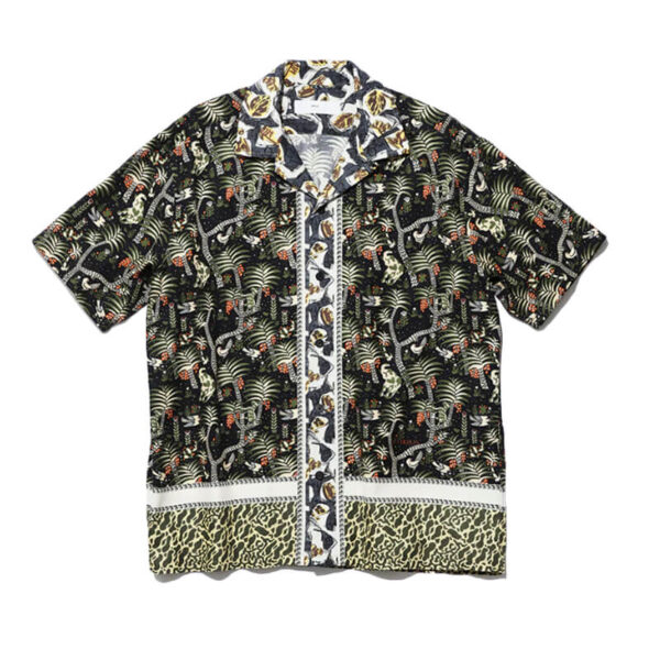 toga cupra cotton print shirt black 1