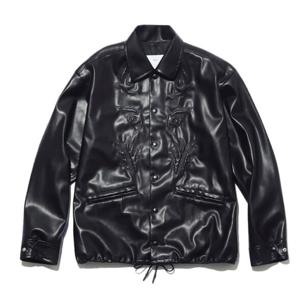 toga fake leather blouson black 1