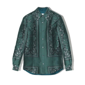 toga paisley jacquard shirt green 1