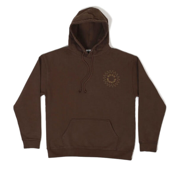 GMT Sun Logo Fleece Pullover Hood Chocolate 1