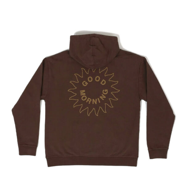 GMT Sun Logo Fleece Pullover Hood Chocolate 2