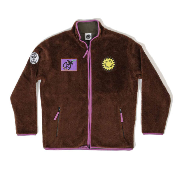 GMT polar fleece zip thru chocolate 1