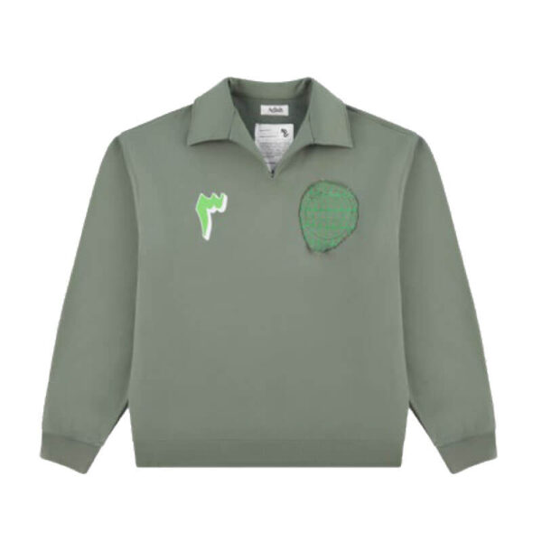 Sur Patch Collar Crewneck - Olive Green