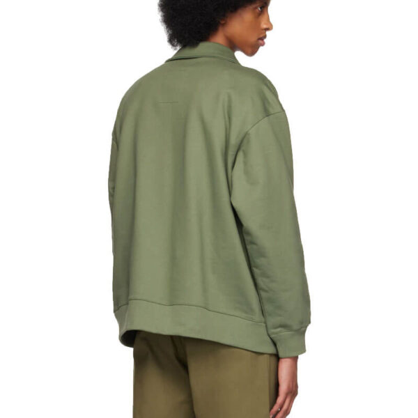 Sur Patch Collar Crewneck - Olive Green