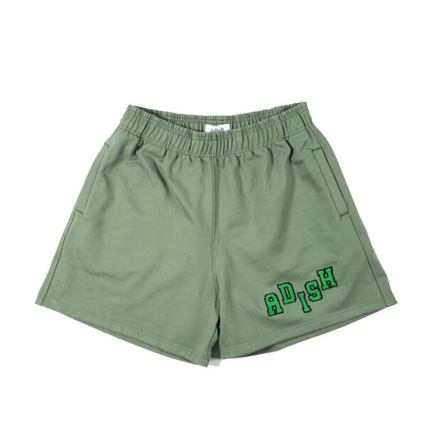 Tatreez Logo French Terry Shorts - Olive Green