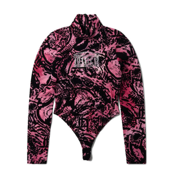 ARIES X JUICY Juicy Psysnake Flocked Mesh Body Pink 1