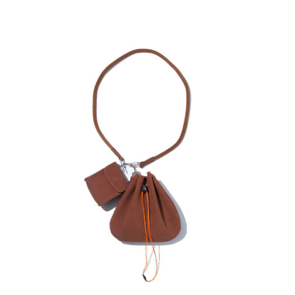 FCE Tech Suede Chain Purse camel 1