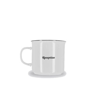 RECEPTION mug ceramic white 1