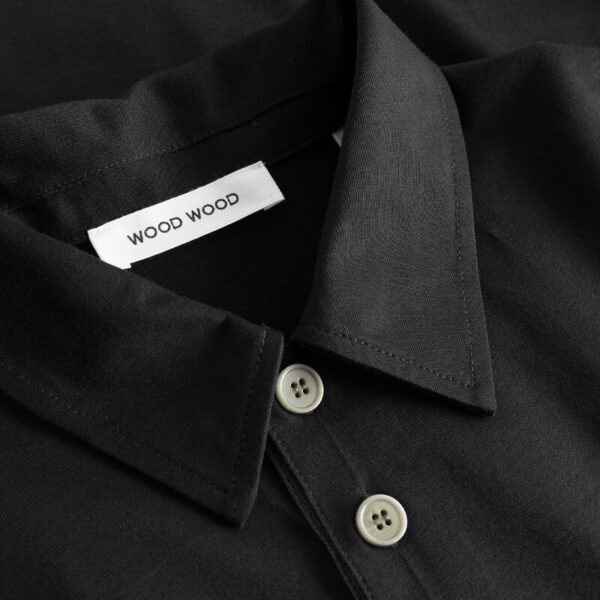 WOOD WOOD Boycie LS Polo - Black