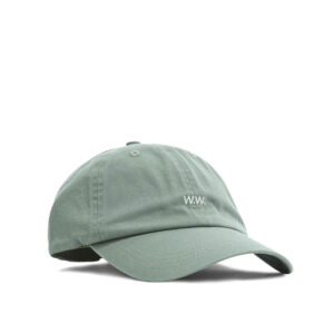 WOOD WOOD low profile twill cap silver green 1