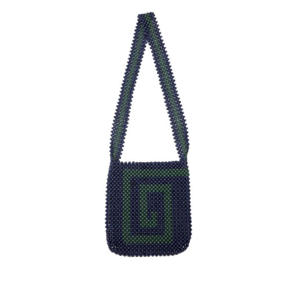 YMC Wooden Bead Bag - Navy / Green