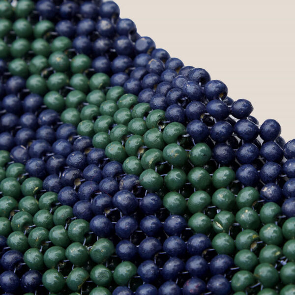 YMC Wooden Bead Bag - Navy / Green