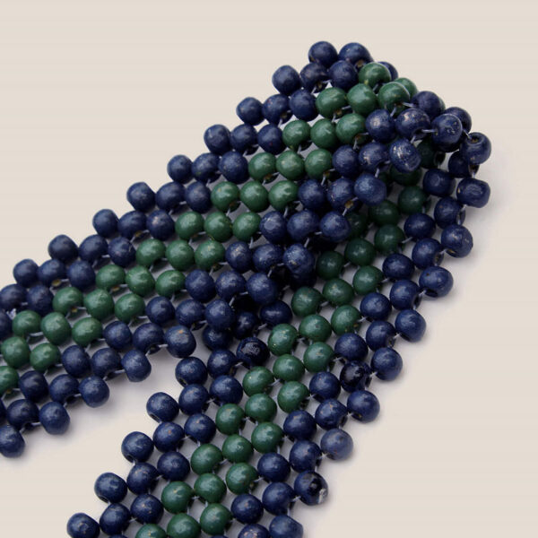 YMC Wooden Bead Bag - Navy / Green