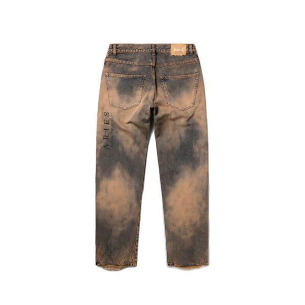 ARIES acid wash batten jeans peach 2