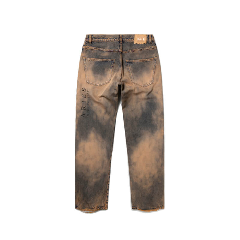 ARIES Acid Wash Batten Jeans - Peach | THEROOM Barcelona