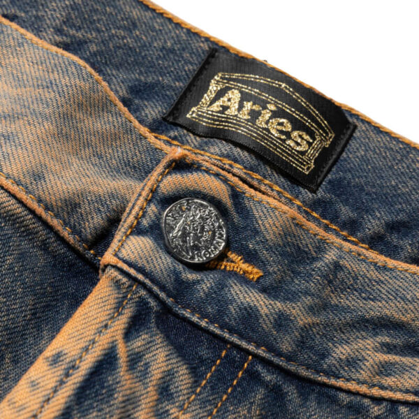 ARIES acid wash batten jeans peach 3