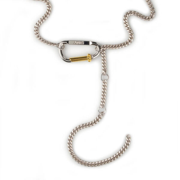 ARIES column carabiner chain belt silver 3