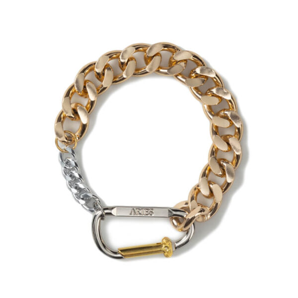 ARIES column carabiner gold chunky necklace 3