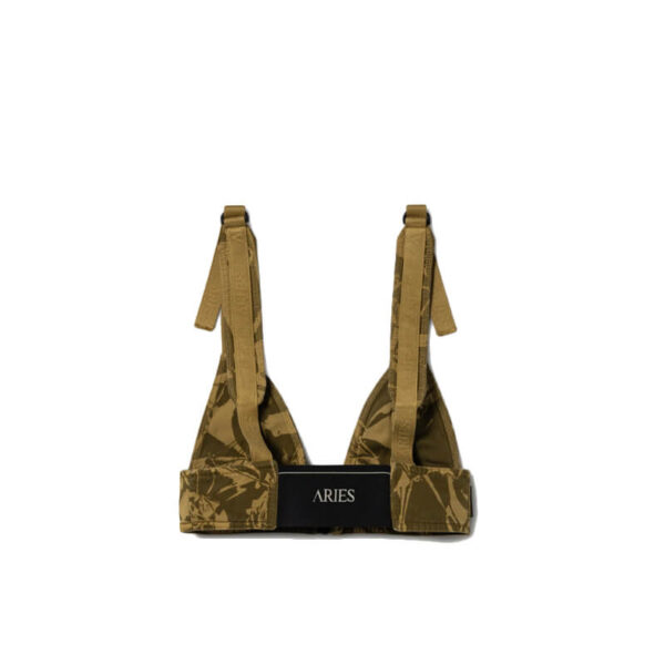 ARIES crinkle bra top army green 2