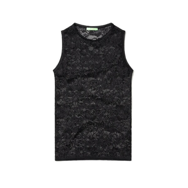 ARIES fleur lace vest black 1