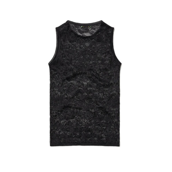 ARIES fleur lace vest black 2