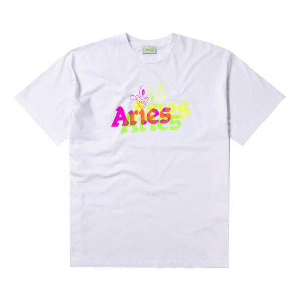 ARIES trippy aye duck ss tee white 1