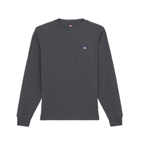 DICKIES X POP waffle ls tee charcoal 1