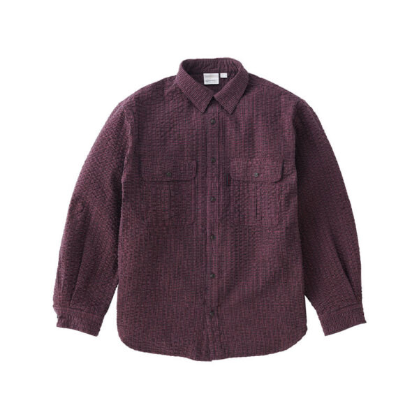 GRAMICCI og seersucker canyon shirt dusty maroon 1